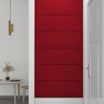 vidaXL Panneaux muraux 12 Pièces Rouge bordeaux 90x30 cm Velours 3 24 m²
