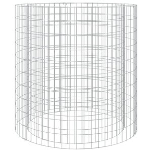 vidaXL Foyer en gabion Ø 100 cm fer galvanisé