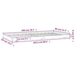 vidaXL Cadre de lit Marron miel 80x200 cm Bois de pin massif