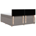 vidaXL Sommier à lattes de lit avec matelas Taupe 180x200 cm Tissu