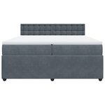 vidaXL Sommier à lattes de lit et matelas Gris foncé 200x200cm Velours