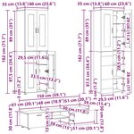 vidaXL Ensemble meuble TV avec tiroir FLORIN Blanc Bois d'ingénierie