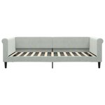 vidaXL Lit de jour et gigogne et tiroirs gris clair 100x200 cm velours