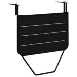 vidaXL Table Suspendue de Balcon Noir 60 x 39 x 65 cm Acier
