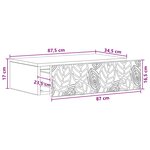 vidaXL Table d'appoint murale 87 5 x 34 5 x 17 cm Bois d'ingénierie