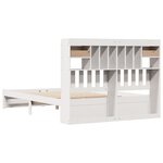 vidaXL Lit bibliothèque sans matelas blanc 160x200 cm bois pin massif