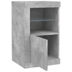 vidaXL Armoire latérale avec lumières LED gris béton bois d'ingénierie
