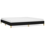 vidaXL Cadre de lit sans matelas noir 200x200 cm tissu
