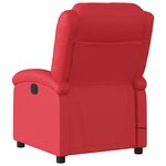 vidaXL Fauteuil de massage inclinable électrique rouge similicuir