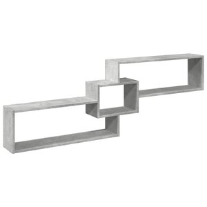 vidaXL Armoire murale 158x18x53 cm gris béton bois d'ingénierie