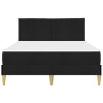 vidaXL Cadre de lit Noir 140 x 190 cm Polyester
