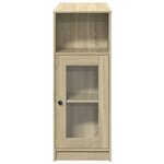 vidaXL Table de bar avec étagères chêne sonoma bois d'ingénierie