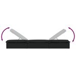 vidaXL Chaise longue 1 pc avec coussin noir 201x55x62cm résine tressée