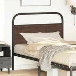 vidaXL Tête de lit chêne marron 107 cm acier et bois d'ingénierie