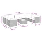 vidaXL Salon de jardin avec coussins 10 Pièces beige résine tressée