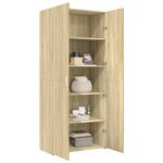 vidaXL Buffet haut chêne sonoma 80x42 5x185 cm bois d'ingénierie