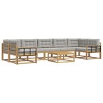 vidaXL Ensemble de canapés d'extérieur 6 pc Blanc et gris clair