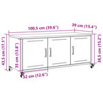 vidaXL Meuble TV jaune moutarde 100 5x39x43 5 cm acier