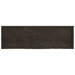 vidaXL Dessus de table marron foncé bois chêne massif traité