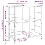 vidaXL Étagère Bois ancien 78.5 x 33 x 82 cm Bois d'ingénierie