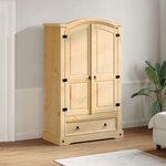 vidaXL Armoire « Corona » 101 x 52 x 170 cm Bois massif Pin