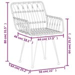 vidaXL Chaises de jardin lot de 2 accoudoir 56x64x80 cm Résine tressée