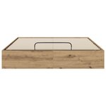 vidaXL Cadre de lit ottoman avec stockage Chêne artisanal 120 x 190 cm