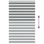 vidaXL Store zèbre gris foncé largeur du tissu 135 9 cm polyester