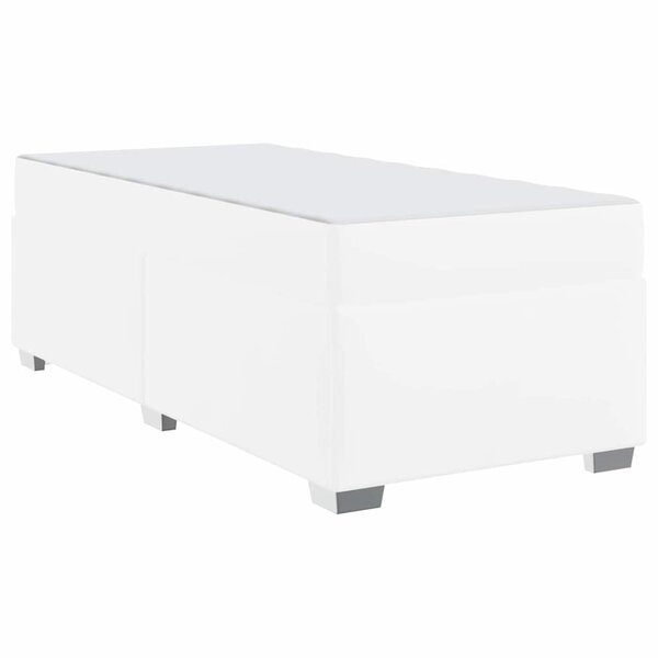 vidaXL Cadre de lit avec matelas Blanc 90 x 190 cm tissu