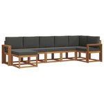 vidaXL Ensemble de canapés d'extérieur 7 pc Naturel et Anthracite