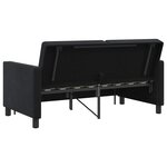 vidaXL Canapé-Lit Noir Tissu