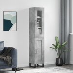 vidaXL Buffet haut Gris béton 34 5x34x180 cm Bois d'ingénierie