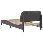 vidaXL Cadre de lit avec LED sans matelas gris 90x200 cm