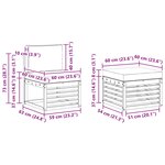 vidaXL Ensemble de canapés d'extérieur 4 pc Naturel et Anthracite
