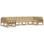 vidaXL Ensemble de canapés d'extérieur 7 pc Blanc et Beige