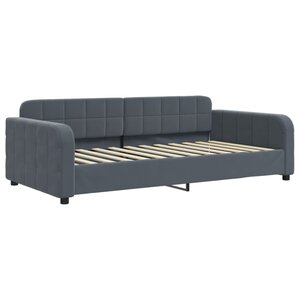vidaXL Lit de repos sans matelas gris foncé 90x200 cm velours