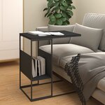 vidaXL Table d'appoint Noir 55x36x59 5 cm Bois d'ingénierie