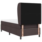 vidaXL Lit à ressorts avec matelas marron foncé  90x200 cm  en tissu