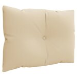 vidaXL Coussins de palette lot de 3 beige tissu