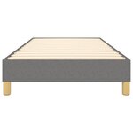 vidaXL Cadre de lit à ressorts gris foncé 100x200 cm tissu