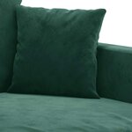 vidaXL Canapé à 2 places Vert foncé 120 cm Velours
