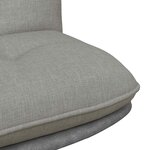 vidaXL Chaise pivotante de bureau Gris clair Tissu
