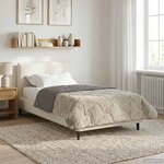 vidaXL Couette d'été 155 x 220 cm Été Gris clair Respirant