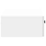 vidaXL Table d'appoint murale Blanc brillant 59 x 34 5 x 17 cm