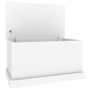 vidaXL Coffre de rangement Blanc 70x40x38 cm Bois d'ingénierie