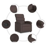 vidaXL Fauteuil inclinable Marron foncé Tissu