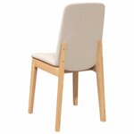 vidaXL Chaises à manger coussins 2 Pièces bois massif caoutchouc