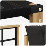 vidaXL Ensemble de canapés d'extérieur 4 pc Blanc et noir