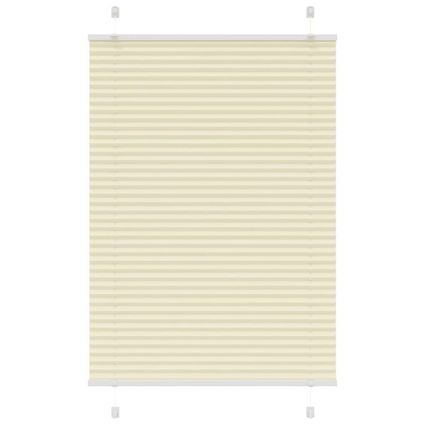 vidaXL Store plissé crème 95x150 cm largeur du tissu 94 4 cm polyester