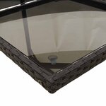 vidaXL Ensemble à manger de jardin coussins 7Pièces Noir Résine tressée